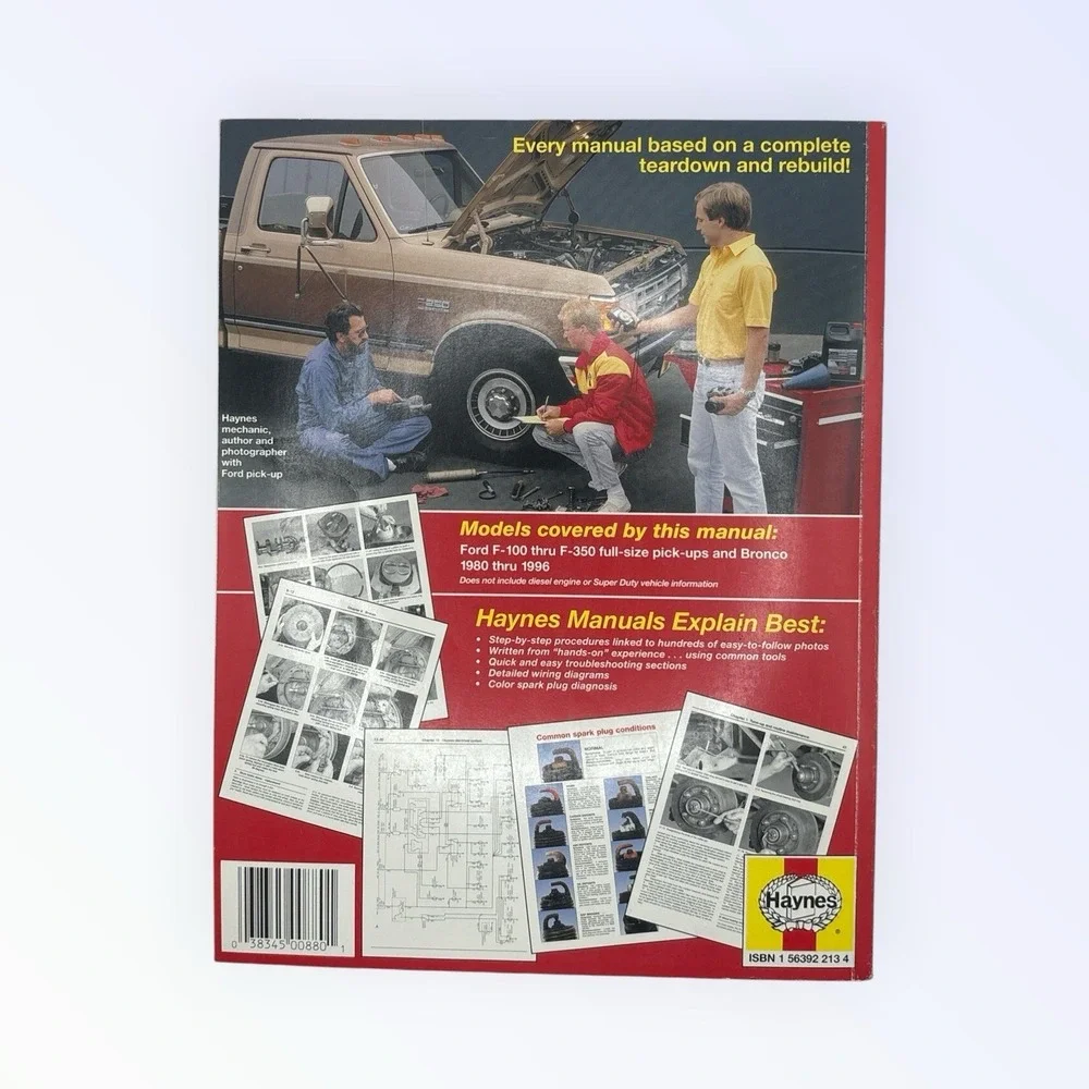 Auto Haynes Ford PickUPS & Bronco Manual 1980 thru 1996 AUTOMOTIVE REPAIR MANUAL